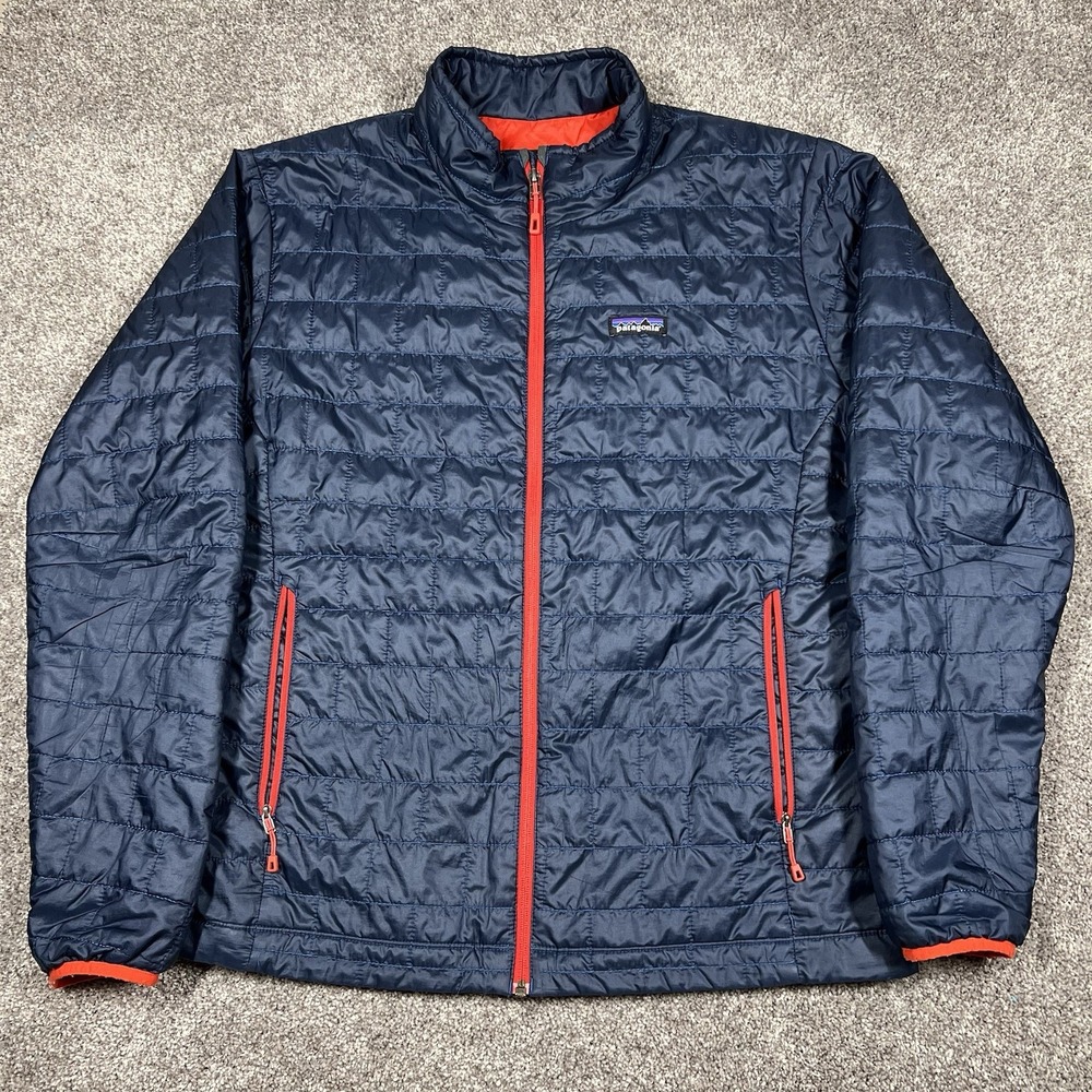 Patagonia Nano Puffer Jacket Mens Size Large Blue Quilted Packable Insulated - Picture 2 of 7